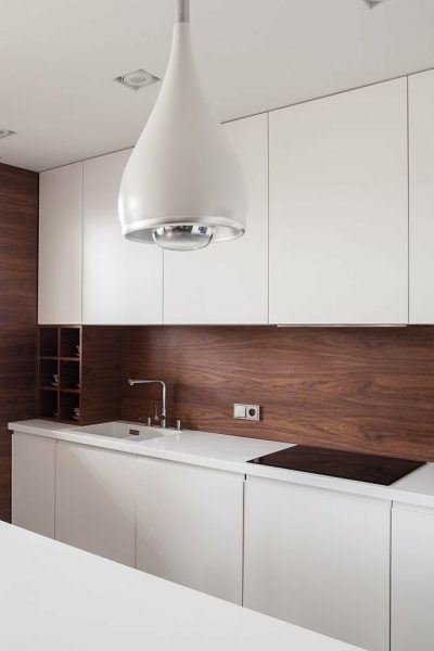 Modern and stylish lamp in the kitchen